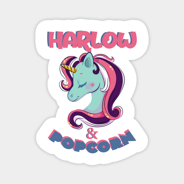 Harlow And Popcorn Merch Popcorn The Pony Magnet by Selva_design14
