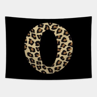 Letter O Leopard Cheetah Monogram Initial Tapestry