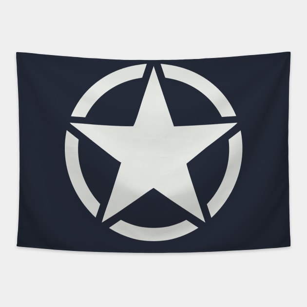 WW2 US Army logo (white star in a circle) Tapestry by FAawRay