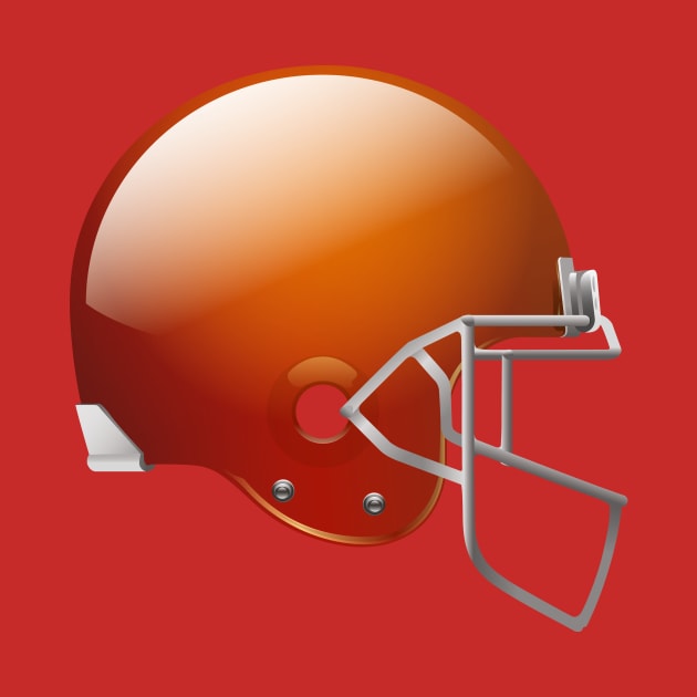 Original Football Helmet In Orange Color by Dmitriy