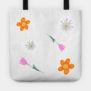 Simple Flower Sticker Pack Tote