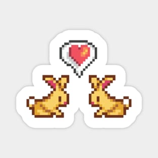 Stardew Valley Rabbit Love Magnet