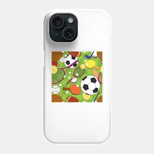 Sport ball seamless pattern Phone Case