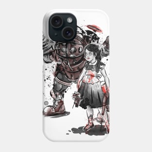 Big Daddy and Little Sister sumi-e Phone Case