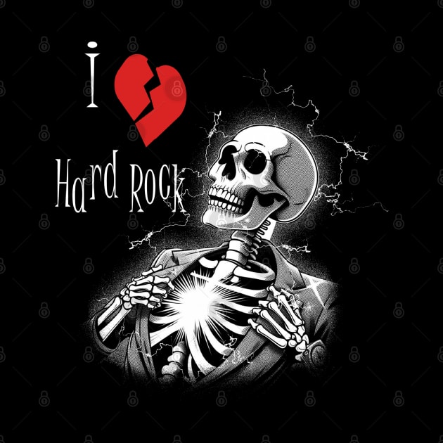 i love hard rock vintage art by jerrysanji