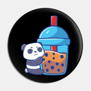 Kawaii Cute Anime Panda Otaku Japanese Bubble Boba Tea Gifts Pin