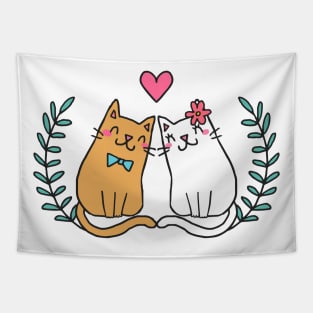 Sweet Cat Lover Art Prints Tapestry