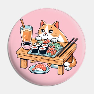 Cat-Eating-Sushi Pin