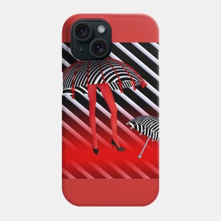 walking umbrellas Phone Case