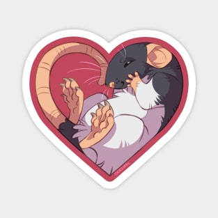 Heart Rat: Hooded Black Magnet