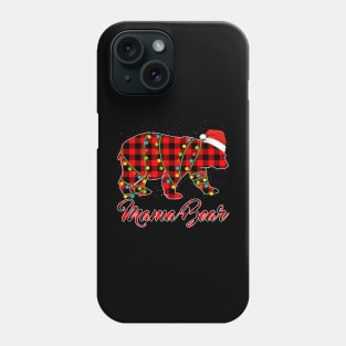 Mama Bear Pajama Red Buffalo Xmas Funny Family Christmas Phone Case