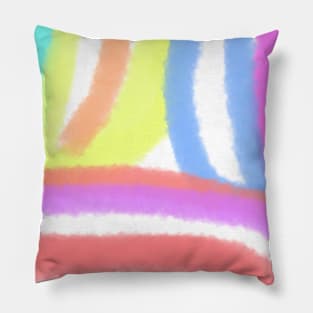 Colorful watercolor abstract texture art Pillow