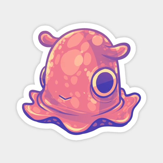 Cute Pink Dumbo Octopus Magnet by Claire Lin