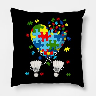 Badminton Autism Awareness Flag, Autism Awareness Month Pillow