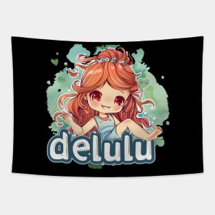 Delulu Spring Girl Tapestry