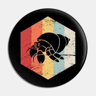 Retro Vintage Hermit Crab Icon Pin