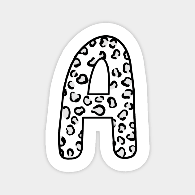 cheetah print “A” (alpha) Magnet by cnaukam