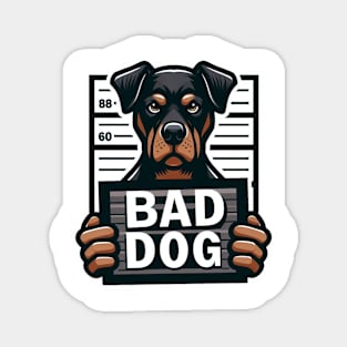 Rottweiler Jail Mugshot Magnet