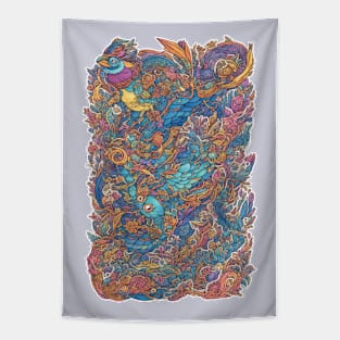 Fantasy Creature Surrealism Art Tapestry