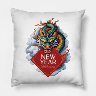 Chinese Dragon New Year Celebration Tee Pillow