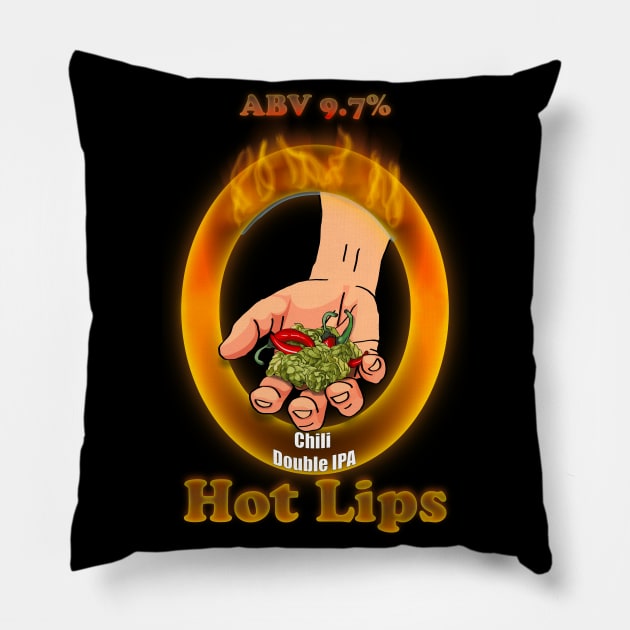 Hot lips Pillow by CTinyFactory