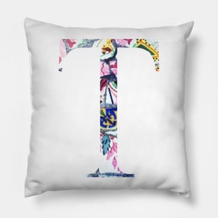 Barcelona Gaudi Mosaic Tau Sorority Letter Pillow