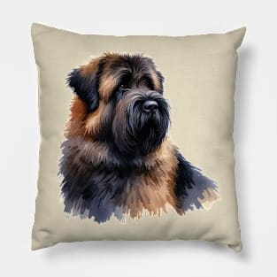 Bouvier des Flandres Watercolor - Beautiful Dog Pillow