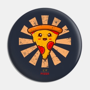 Happy Pizza Retro Japanese Pin