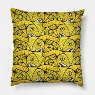 Escher fish pattern VII Pillow