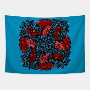 Triskele Poppies Tapestry