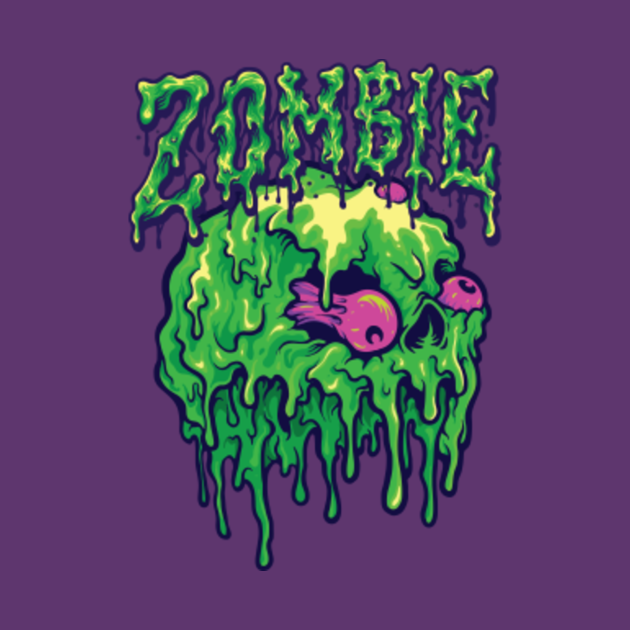 Zombie Melting Skull - Skull - T-Shirt | TeePublic