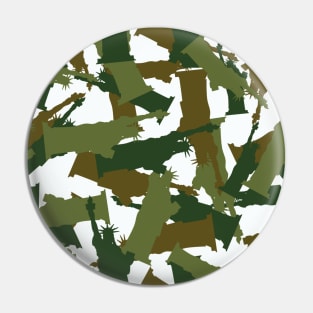 Statue Of Liberty Camouflage Design Pin