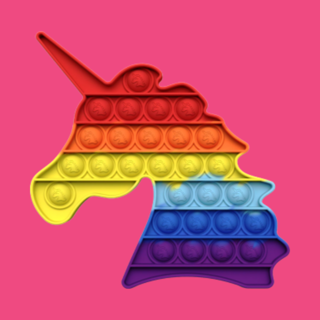 Unicorn Pop It Design Rainbow Pop It Lover Fidget Toy - Pop It - Oreiller | TeePublic FR