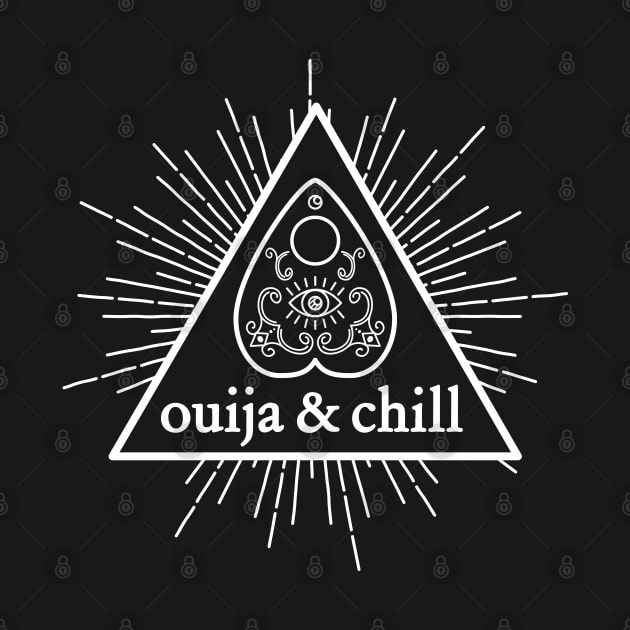 Ouija and Chill - White Pocket Design by hya_bm