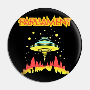Parliament Funkadelic Retro Mothership UFO Rock Funk Throwback Pin