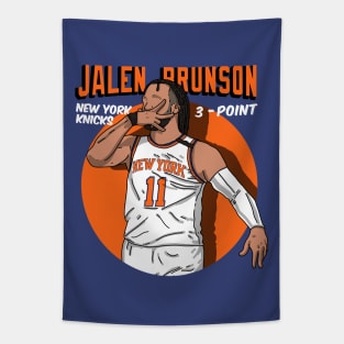 Jalen Brunson 3 Point Celebration Tapestry
