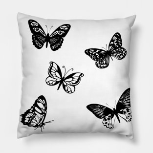 Black Butterflies Pillow