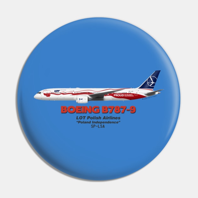 Boeing B787-9 - LOT Polish Airlines "Poland Independence" Pin by TheArtofFlying