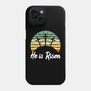 Retro He Is Risen Christian Jesus Christ Religious Easter Phone Case