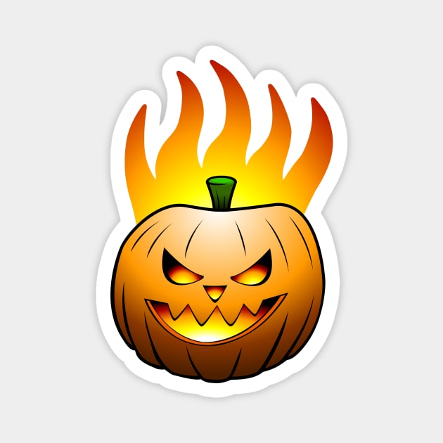 Halloween Pumpkin Head Magnet by Restarter