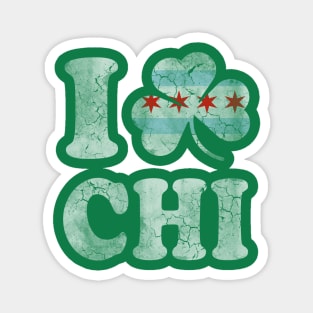 Chicago Flag Irish Shamrock St Patricks Day CHI Magnet