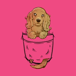 Pocket Cute English Cocker Spaniel Dog T-Shirt