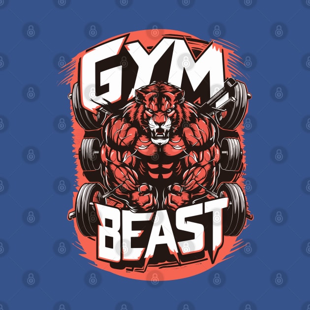 Ferocious Gym Beast Weightlifting Workout Design by TF Brands
