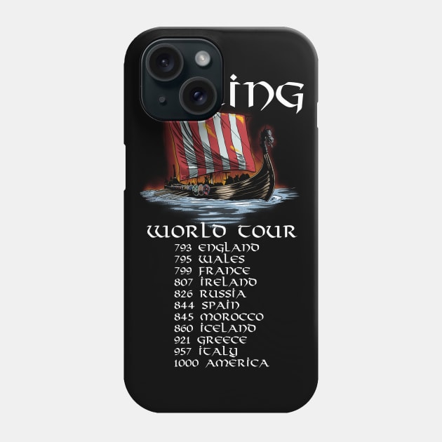 Viking World Tour - Norse Longship - Nordic Maritime History Phone Case by Styr Designs