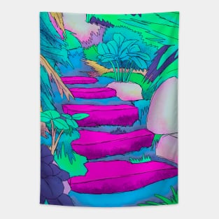 The Garden Steps Tapestry