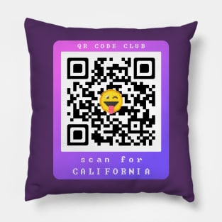 Scan for California, Qr Code Funny Memes -27 Pillow