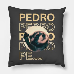 Funny Pedro Raccon Meme Pillow