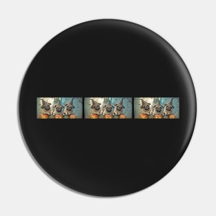 Pug Halloween Witches Pet Bowl Pin