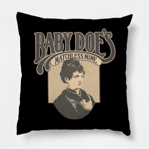 Baby Doe's Matchless Mine - Legendary '80s Restaurant in Marietta, GA Pillow by RetroZest