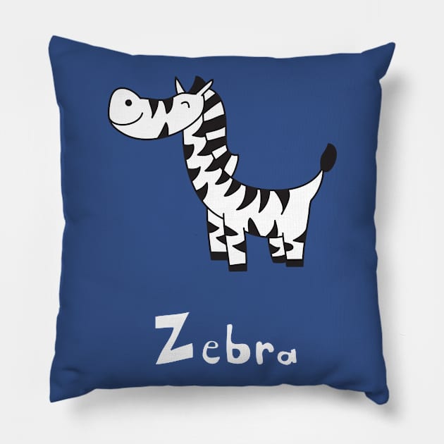 Zebra Pillow by ptdoodles